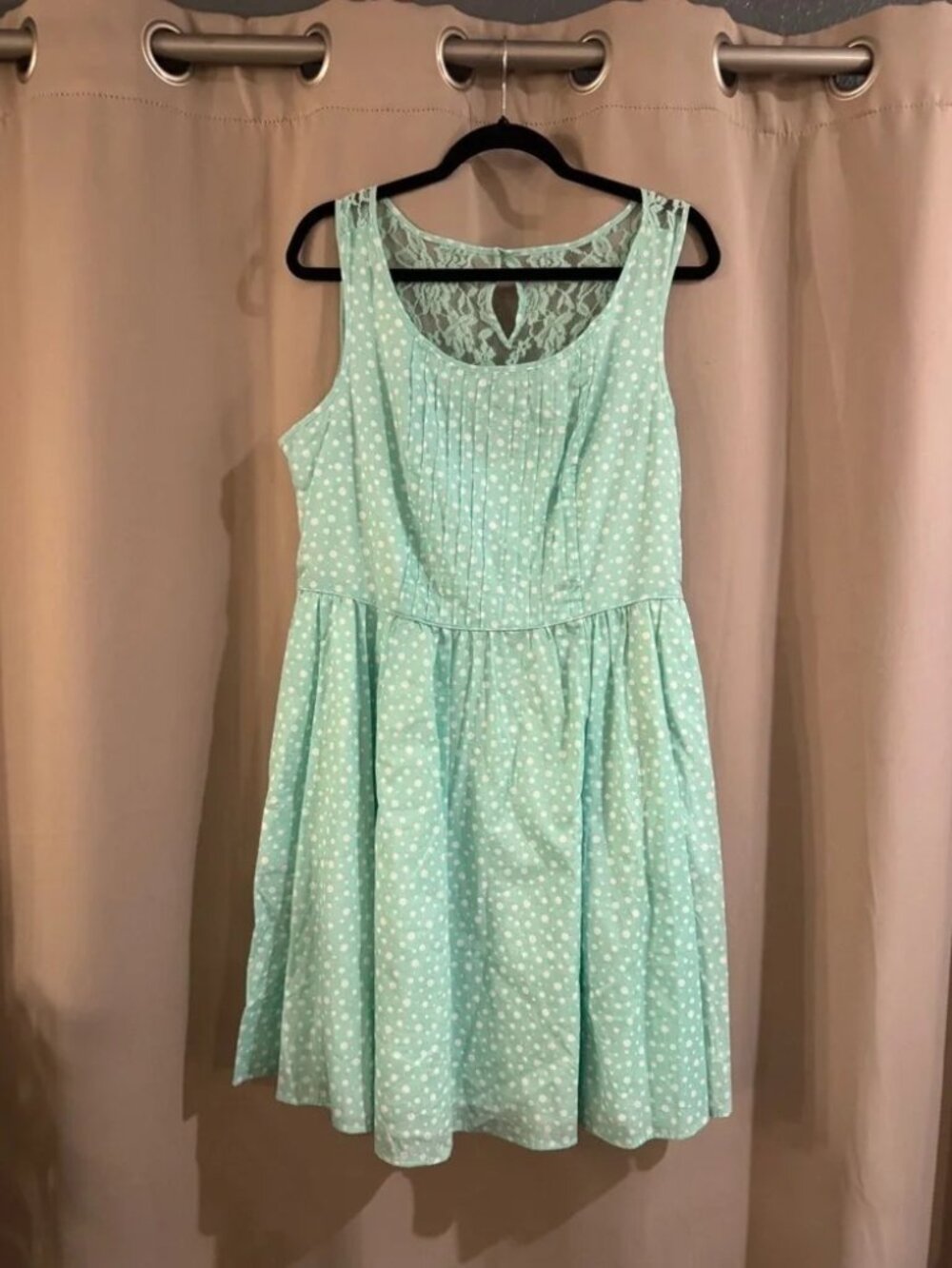 NWT Cato Mint Green Lace Back Dress